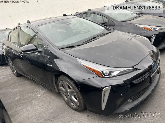 2022 Toyota Prius Xle VIN: JTDKAMFU6N3178833 Lot: 40917358