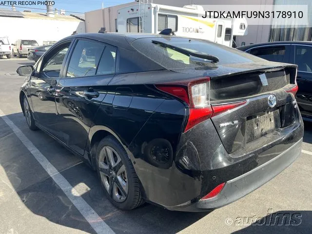 2022 Toyota Prius Xle VIN: JTDKAMFU9N3178910 Lot: 40917360