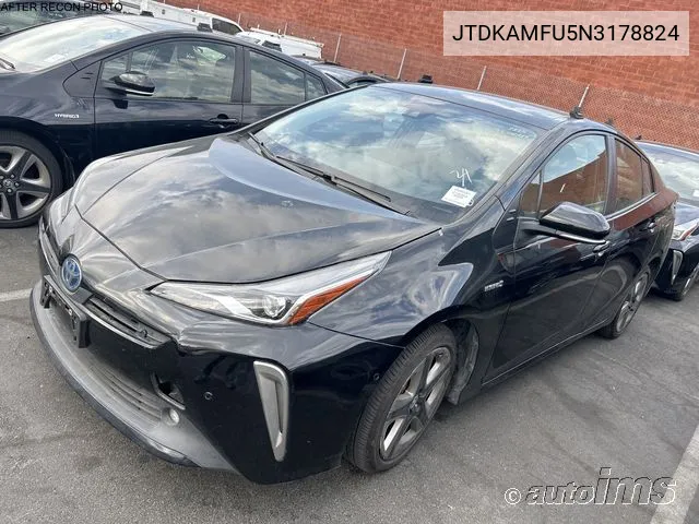 2022 Toyota Prius Xle VIN: JTDKAMFU5N3178824 Lot: 40917367