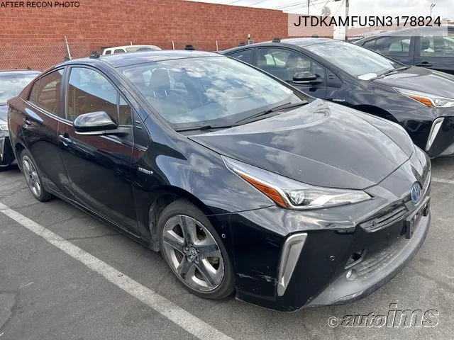 2022 Toyota Prius Xle VIN: JTDKAMFU5N3178824 Lot: 40917367