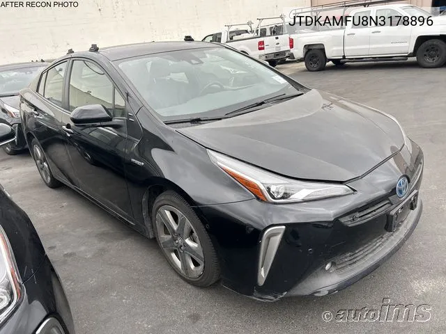 2022 Toyota Prius Xle VIN: JTDKAMFU8N3178896 Lot: 40917369