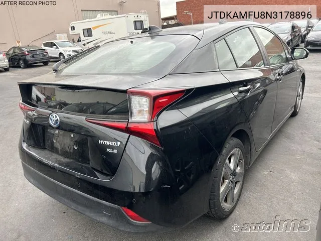 2022 Toyota Prius Xle VIN: JTDKAMFU8N3178896 Lot: 40917369