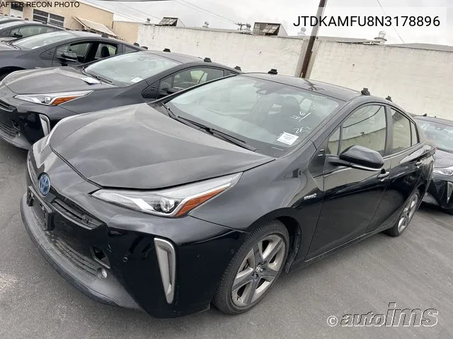 2022 Toyota Prius Xle VIN: JTDKAMFU8N3178896 Lot: 40917369