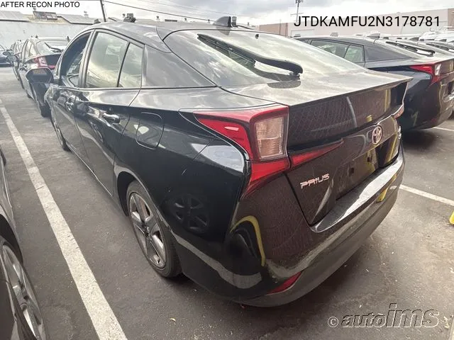 2022 Toyota Prius Xle VIN: JTDKAMFU2N3178781 Lot: 40917372