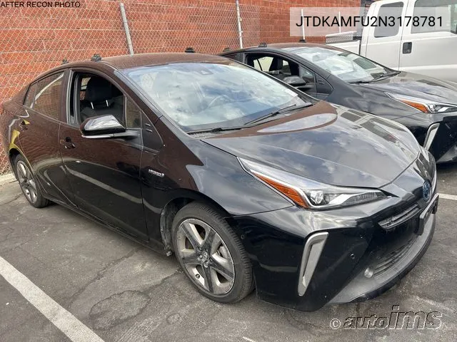 2022 Toyota Prius Xle VIN: JTDKAMFU2N3178781 Lot: 40917372