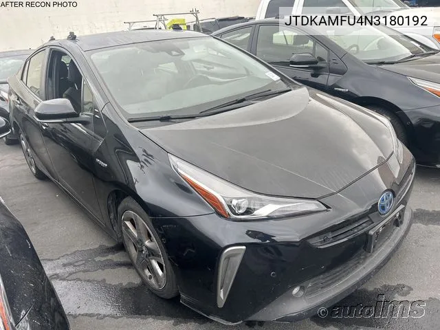 2022 Toyota Prius Xle VIN: JTDKAMFU4N3180192 Lot: 40917375