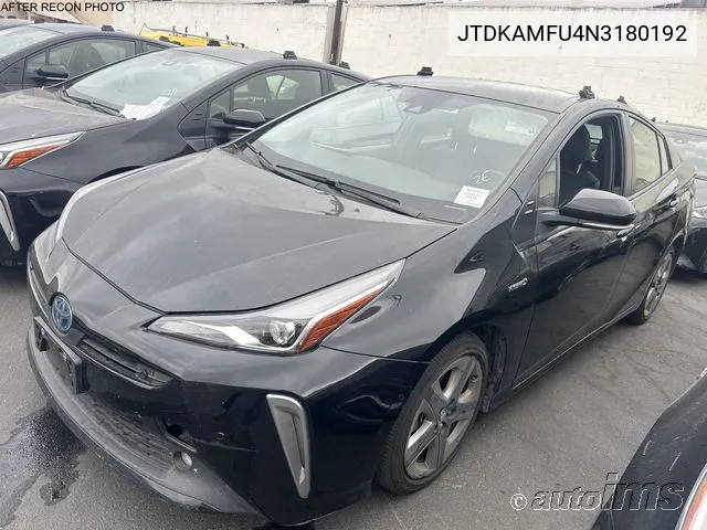 2022 Toyota Prius Xle VIN: JTDKAMFU4N3180192 Lot: 40917375