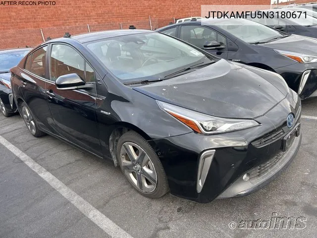 2022 Toyota Prius Xle VIN: JTDKAMFU5N3180671 Lot: 40917376