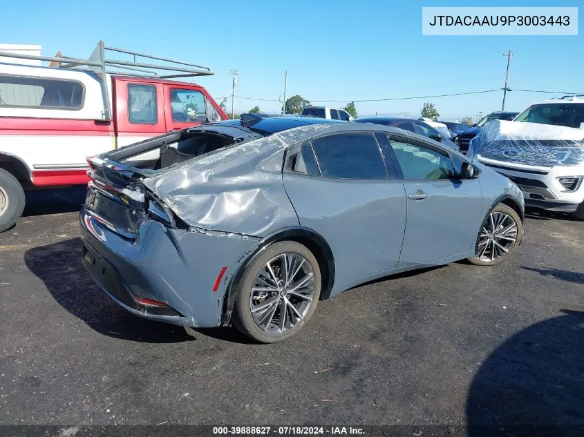 2023 Toyota Prius Limited VIN: JTDACAAU9P3003443 Lot: 39888627