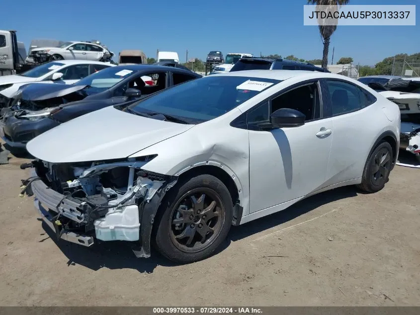 2023 Toyota Prius Le VIN: JTDACAAU5P3013337 Lot: 39970533