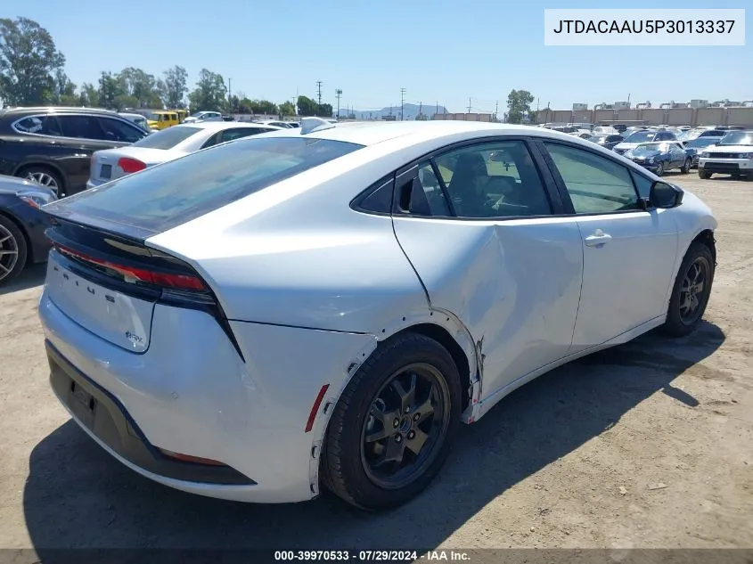 2023 Toyota Prius Le VIN: JTDACAAU5P3013337 Lot: 39970533