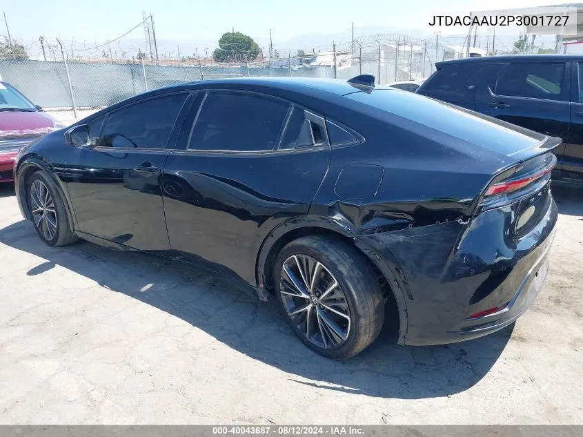 2023 Toyota Prius Xle VIN: JTDACAAU2P3001727 Lot: 40043687