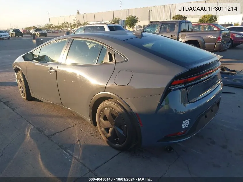 2023 Toyota Prius Le VIN: JTDACAAU1P3011214 Lot: 40450148