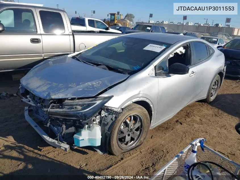 2023 Toyota Prius Le VIN: JTDACAAU1P3011553 Lot: 40452190