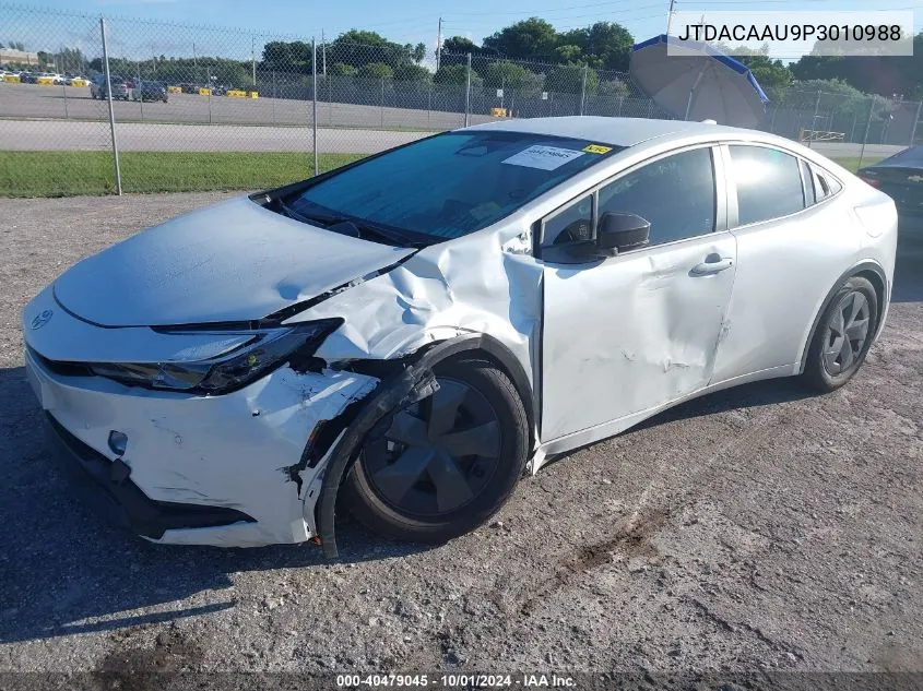 2023 Toyota Prius Le/Xle/Limited VIN: JTDACAAU9P3010988 Lot: 40479045