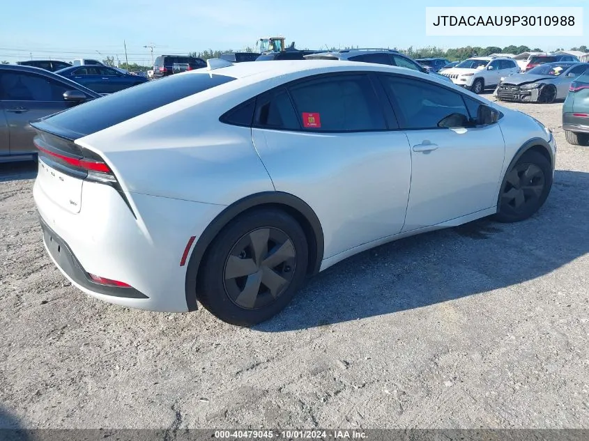 2023 Toyota Prius Le/Xle/Limited VIN: JTDACAAU9P3010988 Lot: 40479045