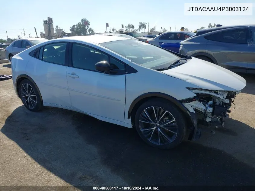 2023 Toyota Prius Xle VIN: JTDACAAU4P3003124 Lot: 40580117