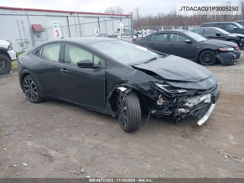 2023 Toyota Prius Prime Xse VIN: JTDACACU1P3005250 Lot: 40721923