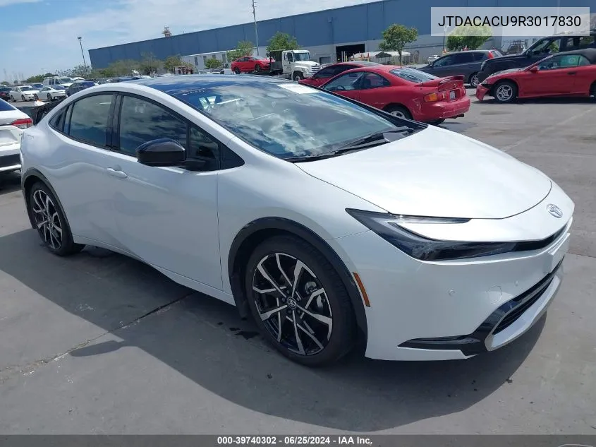 2024 Toyota Prius Prime Xse Premium VIN: JTDACACU9R3017830 Lot: 39740302