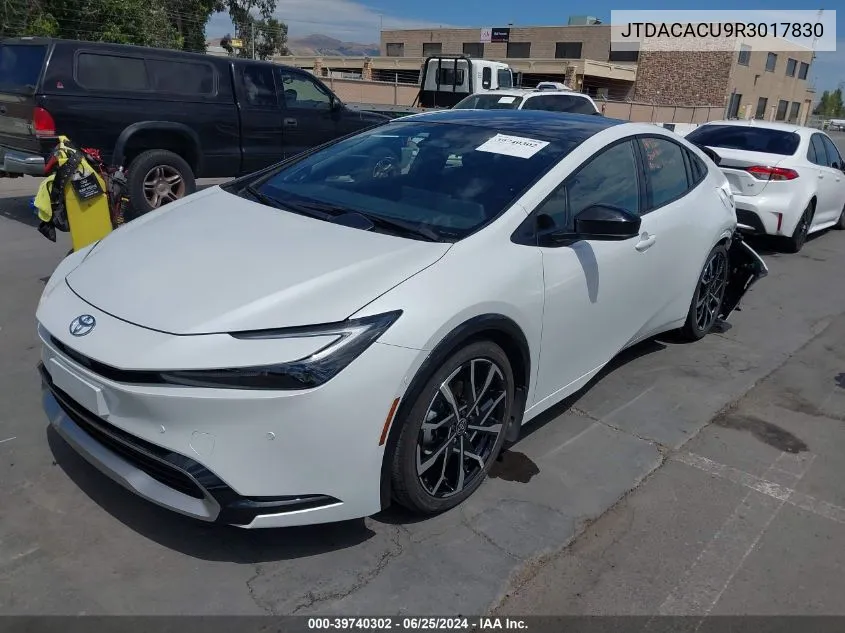 2024 Toyota Prius Prime Xse Premium VIN: JTDACACU9R3017830 Lot: 39740302