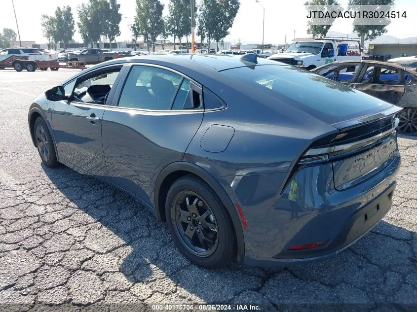 JTDACACU1R3024514 2024 Toyota Prius Prime Se