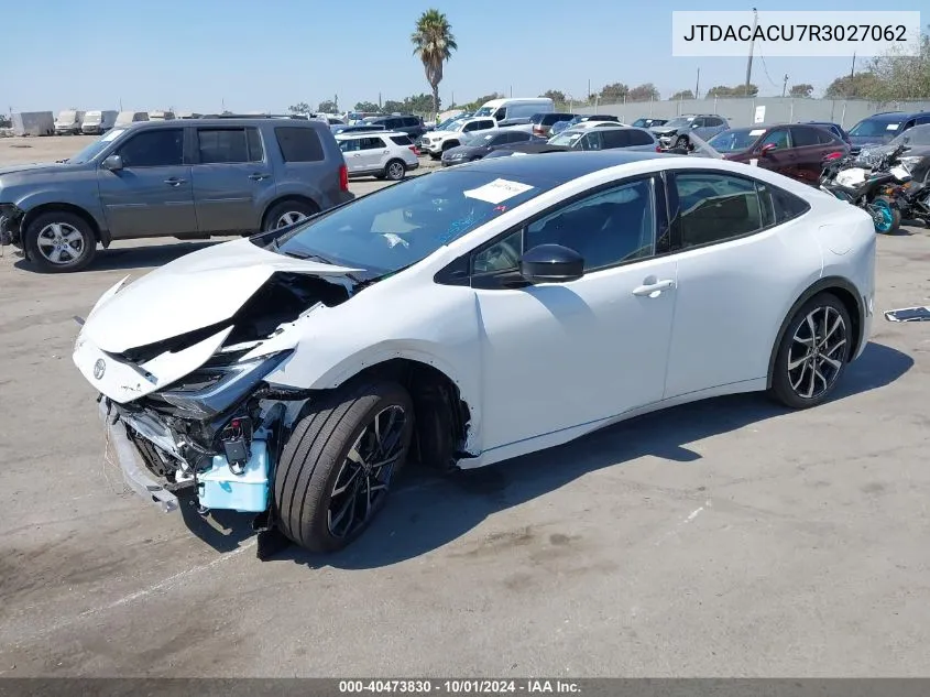 2024 Toyota Prius Prime Se/Xse/Xse Premium VIN: JTDACACU7R3027062 Lot: 40473830