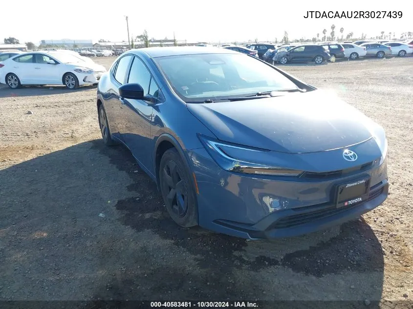 2024 Toyota Prius Le VIN: JTDACAAU2R3027439 Lot: 40583481