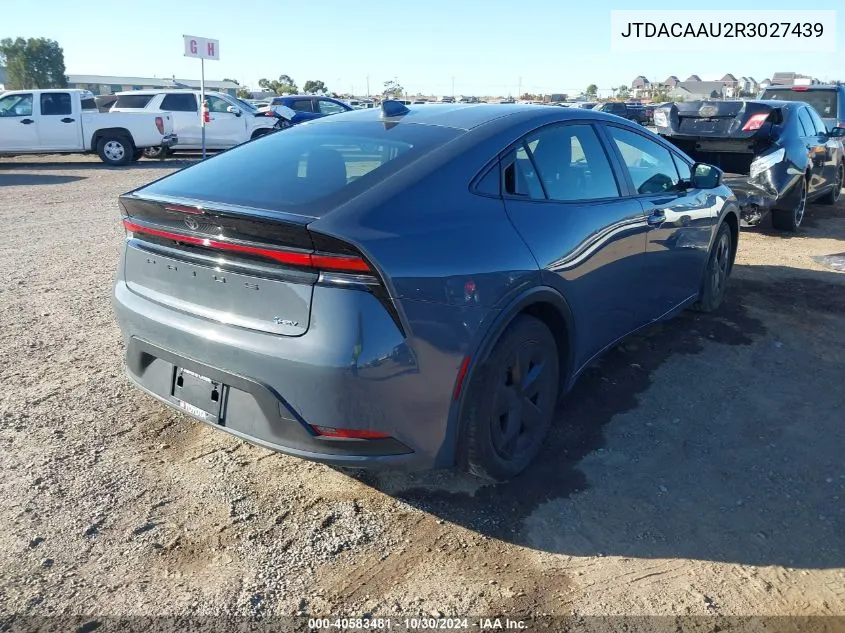 2024 Toyota Prius Le VIN: JTDACAAU2R3027439 Lot: 40583481