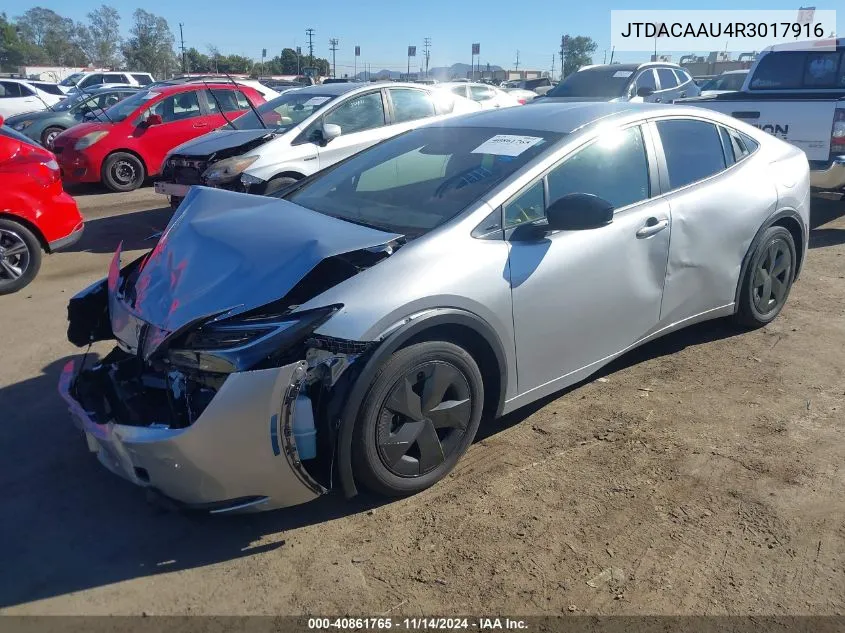 2024 Toyota Prius Le VIN: JTDACAAU4R3017916 Lot: 40861765