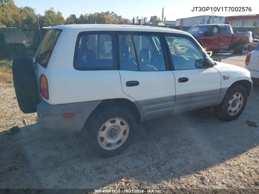 1996 Toyota Rav4 VIN: JT3GP10V1T7002576 Lot: 40661635