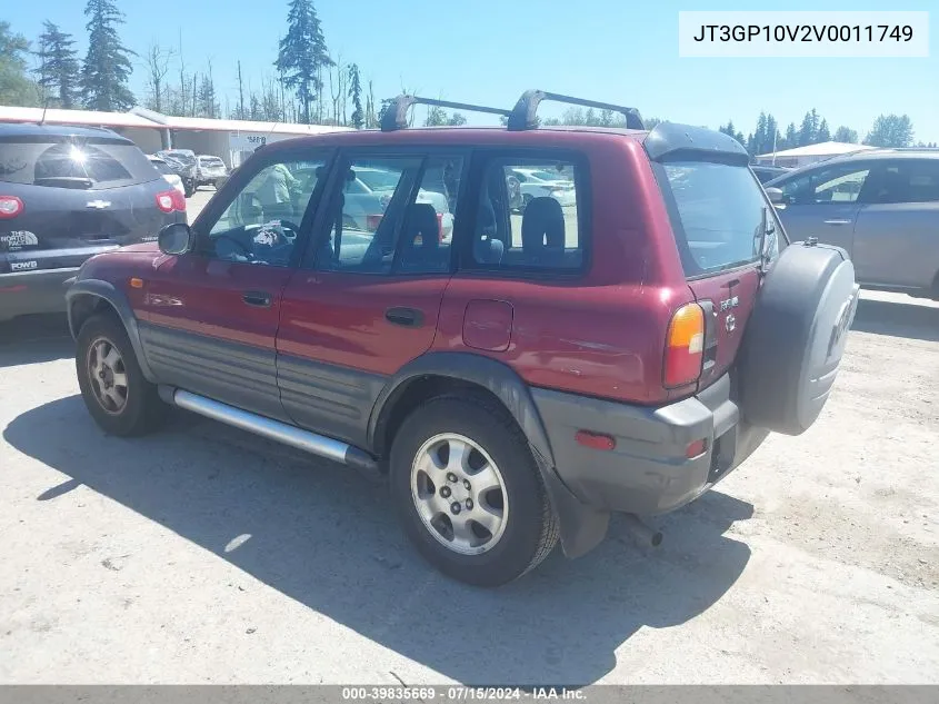 1997 Toyota Rav4 VIN: JT3GP10V2V0011749 Lot: 39835669