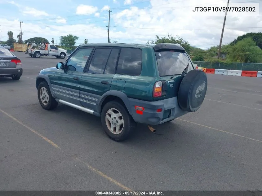 1998 Toyota Rav4 VIN: JT3GP10V8W7028502 Lot: 40349302