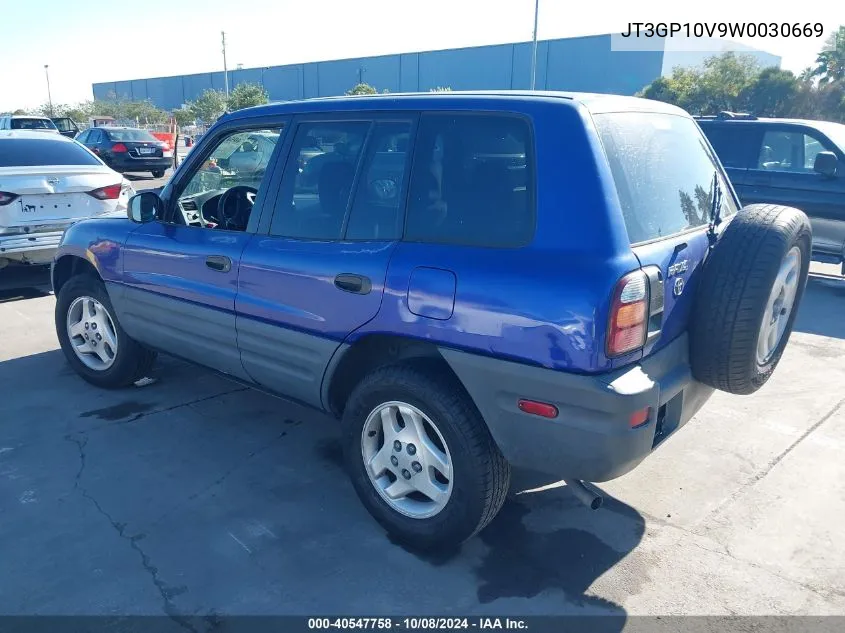 1998 Toyota Rav4 VIN: JT3GP10V9W0030669 Lot: 40547758