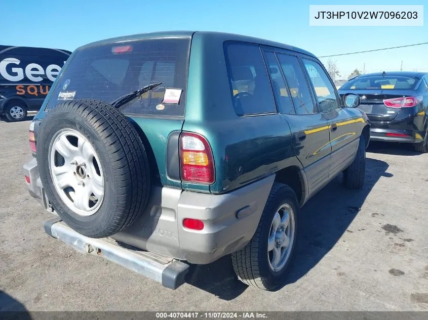 1998 Toyota Rav4 VIN: JT3HP10V2W7096203 Lot: 40704417