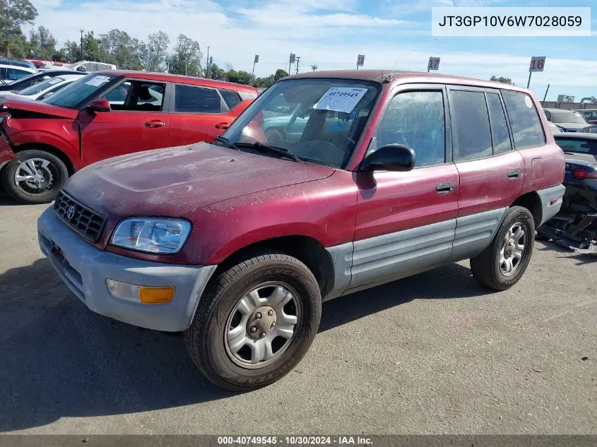 1998 Toyota Rav4 VIN: JT3GP10V6W7028059 Lot: 40749545