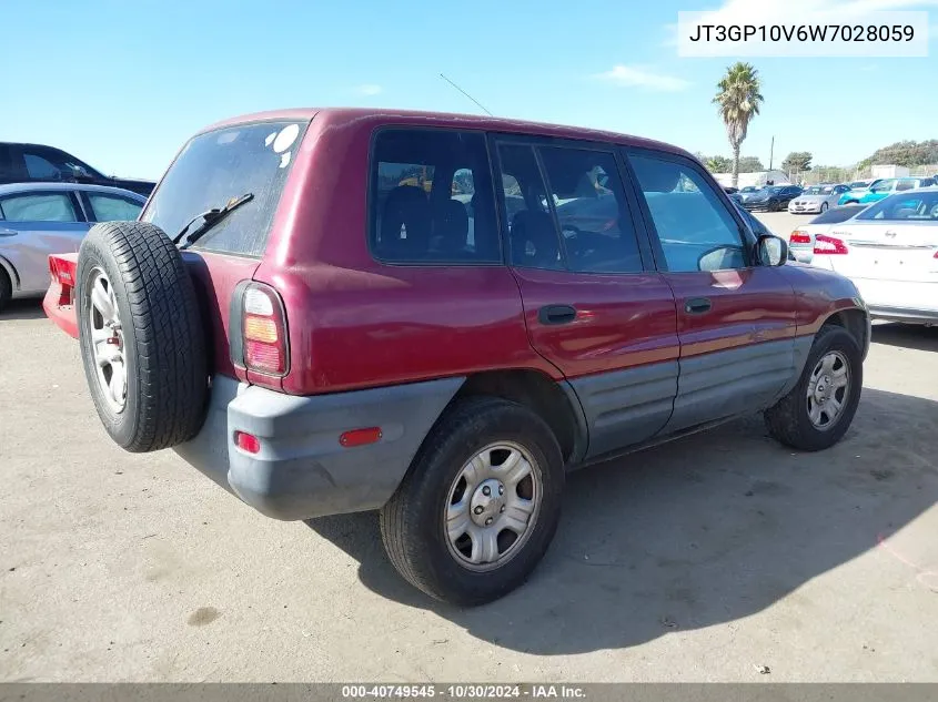 1998 Toyota Rav4 VIN: JT3GP10V6W7028059 Lot: 40749545