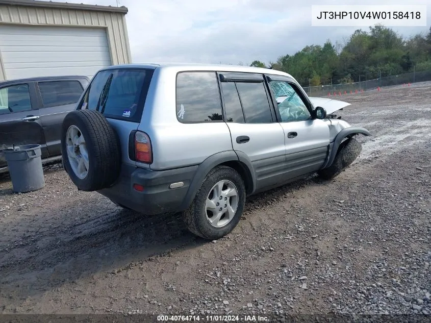 1998 Toyota Rav4 VIN: JT3HP10V4W0158418 Lot: 40764714