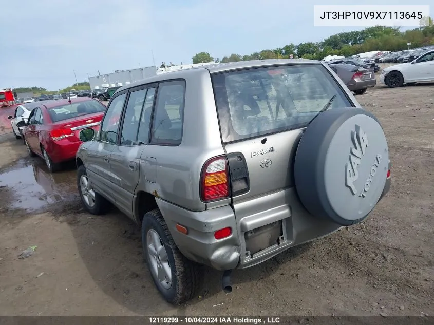 1999 Toyota Rav4 VIN: JT3HP10V9X7113645 Lot: 12119299