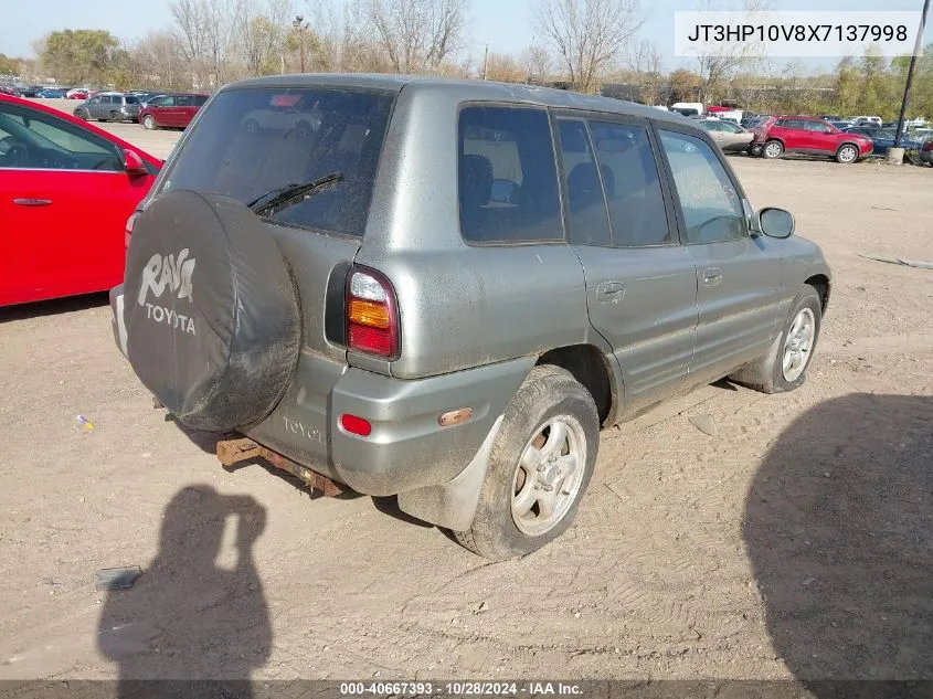 1999 Toyota Rav4 VIN: JT3HP10V8X7137998 Lot: 40667393