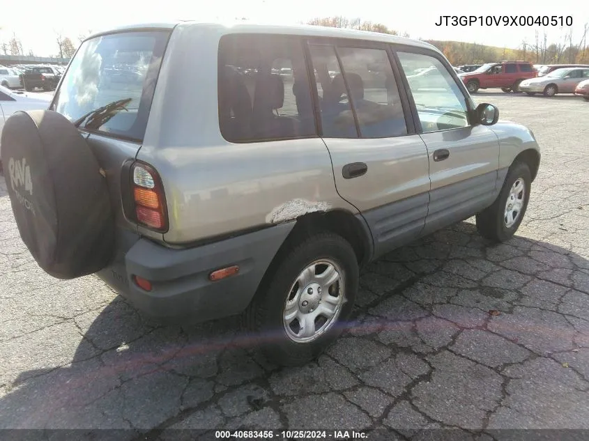 1999 Toyota Rav4 VIN: JT3GP10V9X0040510 Lot: 40683456