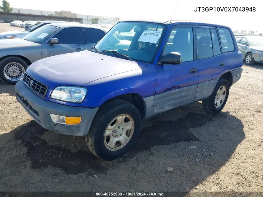 1999 Toyota Rav4 VIN: JT3GP10V0X7043948 Lot: 40752908