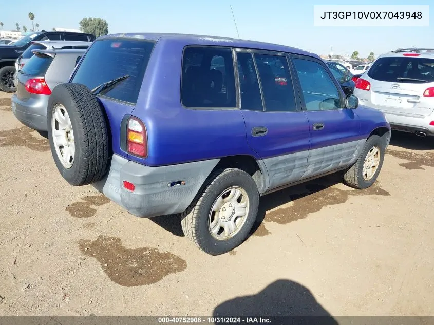 1999 Toyota Rav4 VIN: JT3GP10V0X7043948 Lot: 40752908