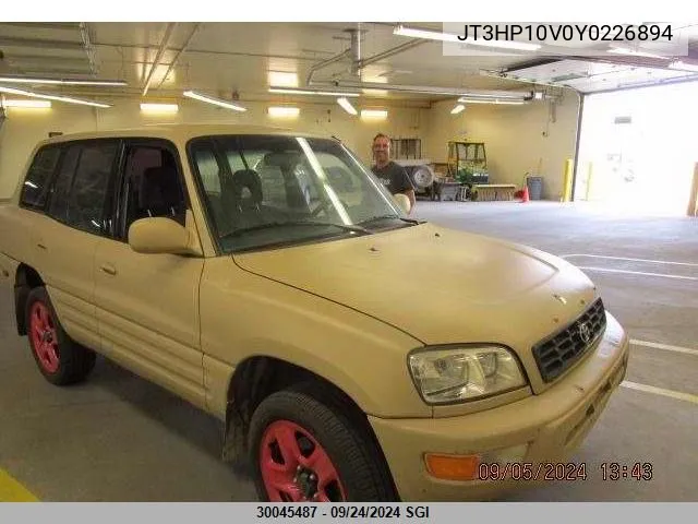 2000 Toyota Rav4 VIN: JT3HP10V0Y0226894 Lot: 30045487