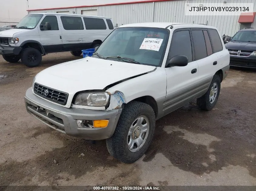 2000 Toyota Rav4 VIN: JT3HP10V8Y0239134 Lot: 40707382