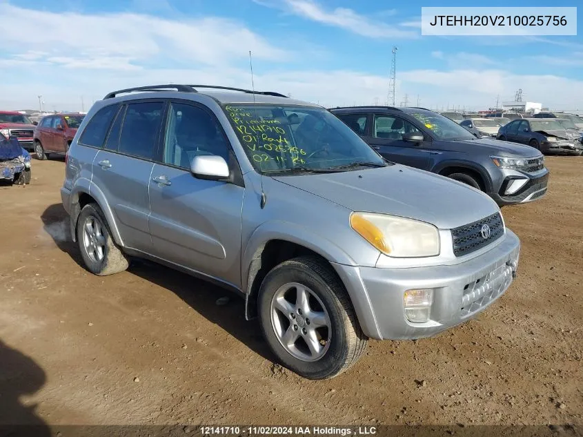 2001 Toyota Rav4 VIN: JTEHH20V210025756 Lot: 12141710