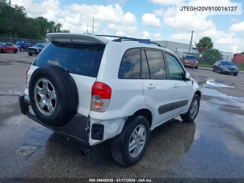 2001 Toyota Rav4 VIN: JTEGH20V910016127 Lot: 39845539