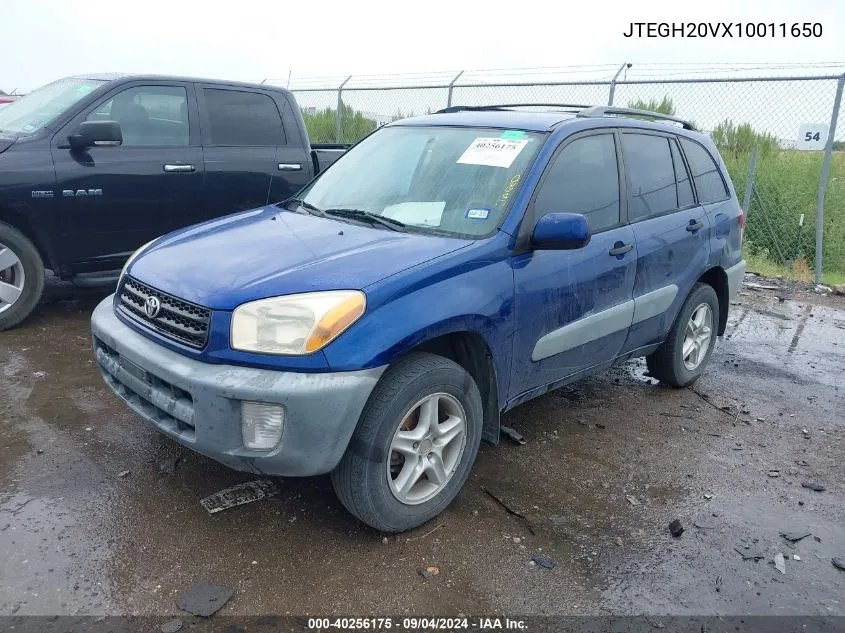 2001 Toyota Rav4 VIN: JTEGH20VX10011650 Lot: 40256175