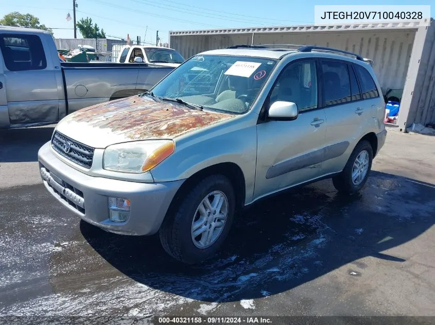 2001 Toyota Rav4 VIN: JTEGH20V710040328 Lot: 40321158