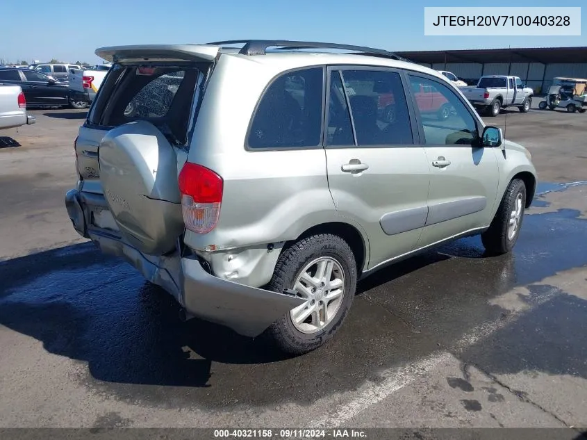 2001 Toyota Rav4 VIN: JTEGH20V710040328 Lot: 40321158