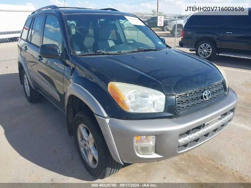 2001 Toyota Rav4 VIN: JTEHH20V716003636 Lot: 40328780